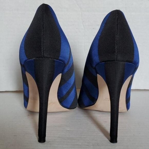Zara Basic Stilettos Heels Pumps Shoes Pointed Toe Blue Black Women's WOMANS 5.5 - Picture 4 of 14